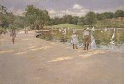 William Merritt Chase Lilliputian Boat Lake china oil painting artist